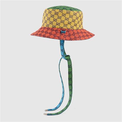 gucci colorful bucket hat|who made Gucci bucket hat.